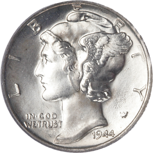 1944 Mercury Dime Main Image