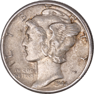1944-D Mercury Dime AU50 Main Image