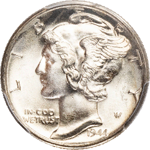 1944-D Mercury Silver Dime PCGS MS64 Main Image