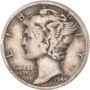 1944-S Mercury Dime VF Main Image