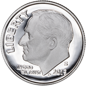 2019-S 99.9% Silver Roosevelt Dime Main Image