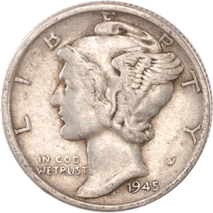 1945-S Mercury Dime VF Main Image