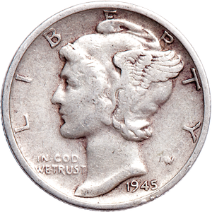 1945-S Mercury Dime CIRC Main Image