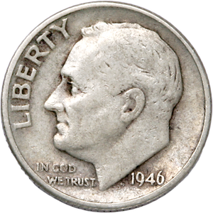 1946 Roosevelt Dime Main Image