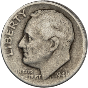 1946-D Roosevelt Silver Dime CIRC Main Image
