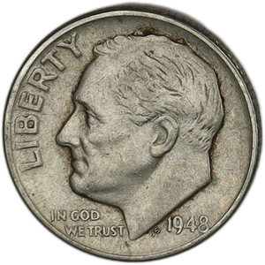 1948-D Roosevelt Silver Dime CIRC Main Image
