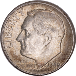 1949 Roosevelt Silver Dime CIRC Main Image