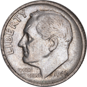 1949-S Roosevelt Silver Dime CIRC Main Image