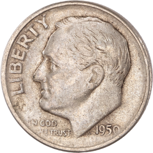 1950-S Roosevelt Silver Dime CIRC Main Image
