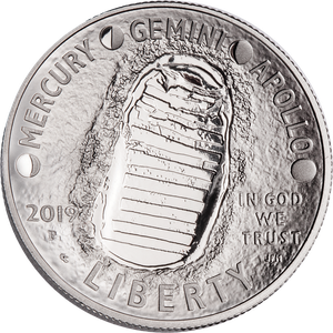 2019-P Apollo 11 Moon Landing 50th Anniversary Commemorative Silver Dollar Main Image