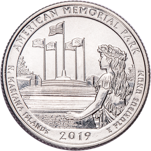 2019-S Unc. American Memorial Park Quarter Main Image