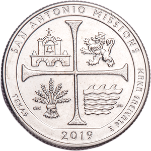 2019-S San Antonio Missions National Historical Park Quarter Main Image