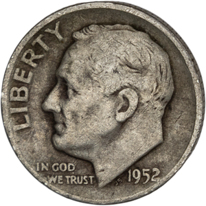 1952-D Roosevelt Silver Dime CIRC Main Image