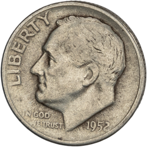 1952-S Roosevelt Silver Dime CIRC Main Image