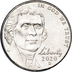 2020-D Jefferson Nickel Main Image