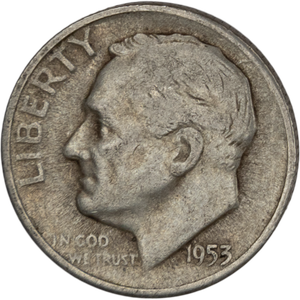 1953-S Roosevelt Silver Dime CIRC Main Image