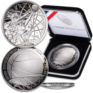 2020-P Basketball Hall of Fame Silver Dollar Main Image