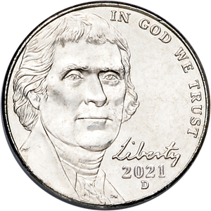 2021-D Jefferson Nickel Main Image