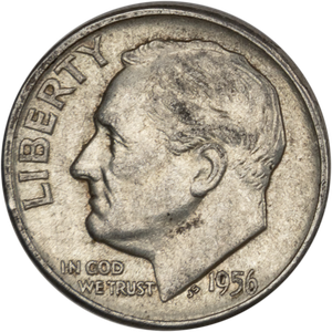 1956 Roosevelt Silver Dime CIRC Main Image