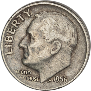 1956-D Roosevelt Silver Dime CIRC Main Image