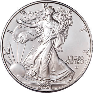 2021-W Type 2 Burnished American Eagle Silver Dollar Main Image