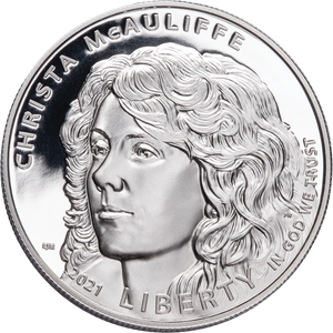 2021-P Christa McAuliffe Silver Dollar Main Image