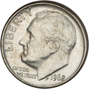 1962-D Roosevelt Silver Dime Main Image