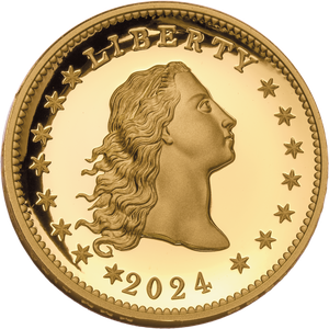 2024-W Flowing Hair Gold Dollar Main Image