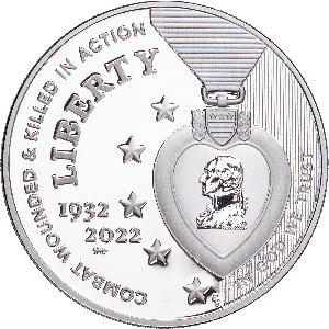 2022-W National Purple Heart Hall of Honor Commemorative Silver Dollar Main Image
