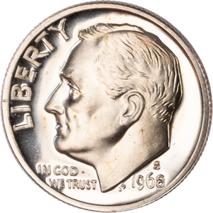1968-S Roosevelt Dime Main Image