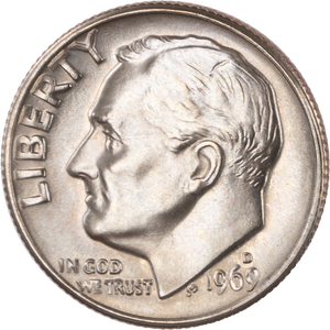 1969-D Roosevelt Dime Main Image