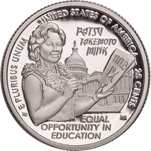 2024-S 99.9% Silver Patsy Takemoto Mink U.S. Women Quarter Main Image