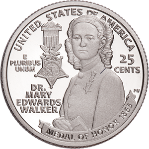 2024-S 99.9% Silver Dr. Mary Edwards Walker U.S. Women Quarter Main Image