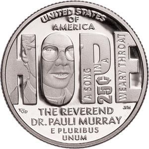 2024-S 99.9% Silver Rev. Dr. Pauli Murray U.S. Women Quarter Main Image