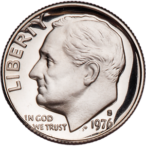 1976-S Roosevelt Dime PR63 Main Image