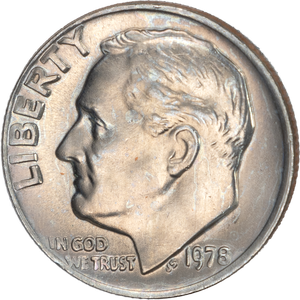 1978 Roosevelt Dime MS60 Main Image