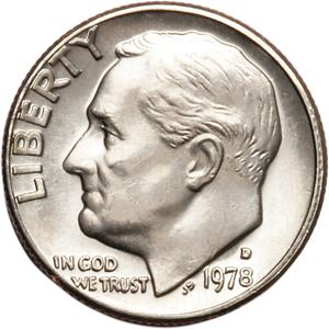 1978-D Roosevelt Dime MS60 Main Image