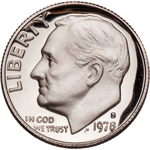 1978-S Roosevelt Dime PR63 Main Image