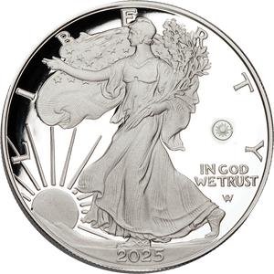 2025-W American Silver Eagle with Laser Privy Mark Main Image