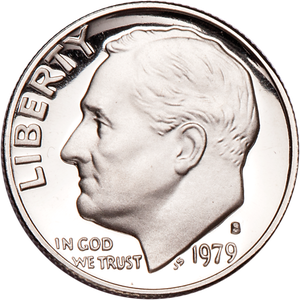 1979-S Roosevelt Dime, Filled S PR63 Main Image
