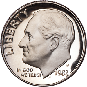 1982-S Roosevelt Dime PR63 Main Image