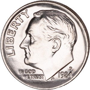 1984-P Roosevelt Dime MS60 Main Image