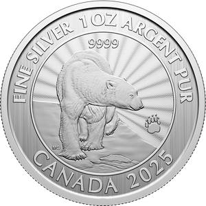 2025 Canada 1 oz. Silver $5 Polar Bear Main Image