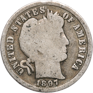 1897 Barber Silver Dime Main Image