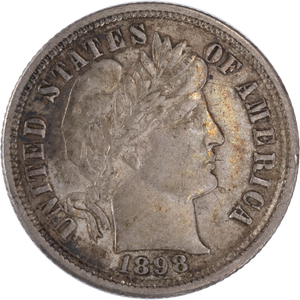 1898 Barber Silver Dime Main Image