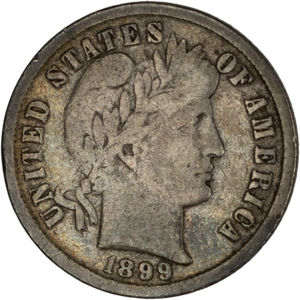 1899 Barber Silver Dime Main Image