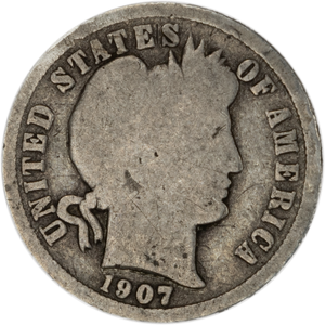 1907-O Barber Silver Dime Main Image