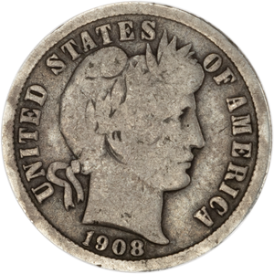 1908-D Barber Silver Dime G Main Image