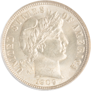 1909 Barber Silver Dime Main Image
