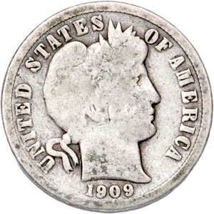 1909-S Barber Silver Dime CIRC Main Image
